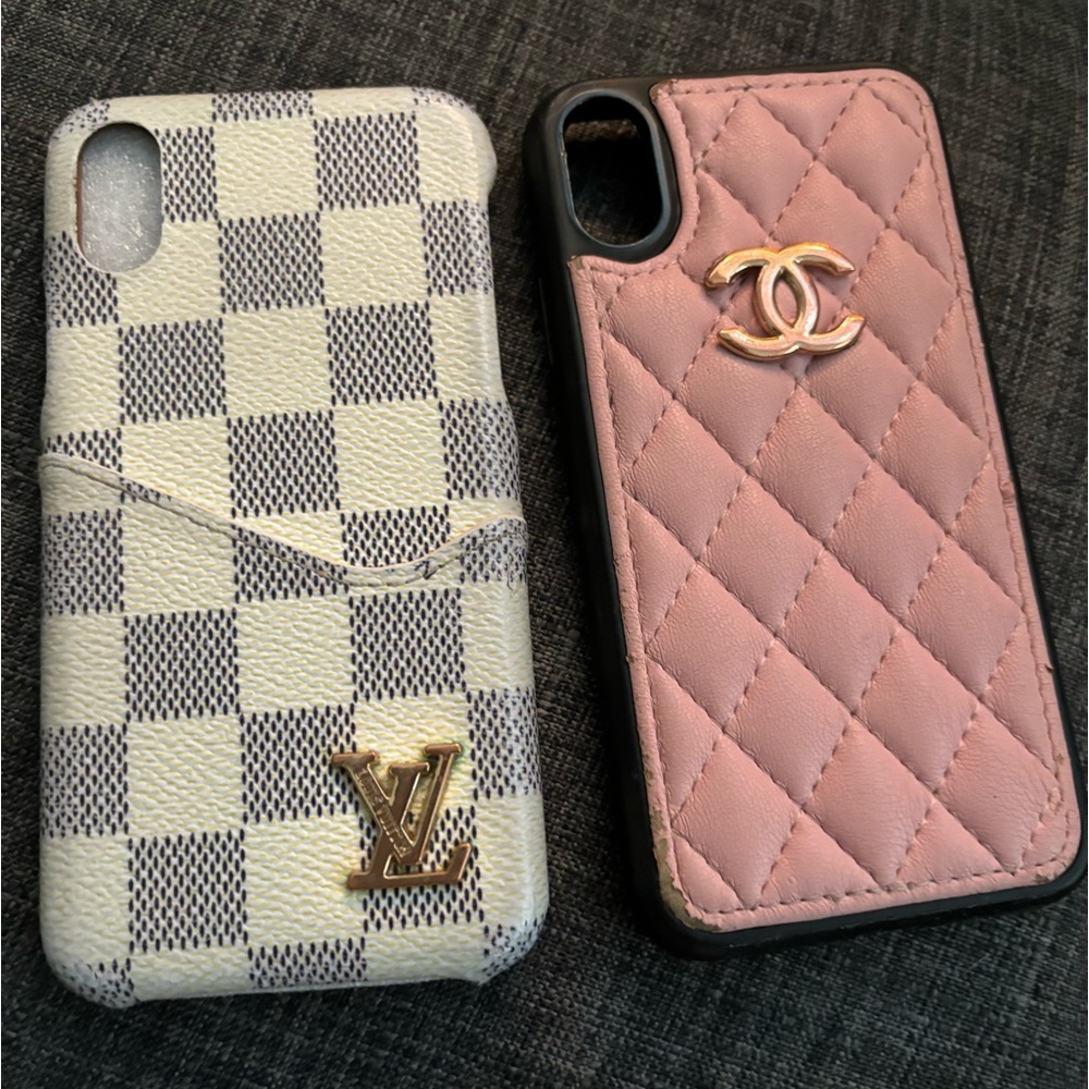 iPhone 10x Cases Slightly worn good condition Inauthentic Chanel/Louis Vuitton